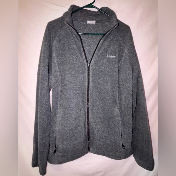 Columbia Gray Zip Up Fleece Sweater - Picture 1 of 15
